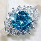Zenat Sea Blue Cubic Zirconia Women’s Ring