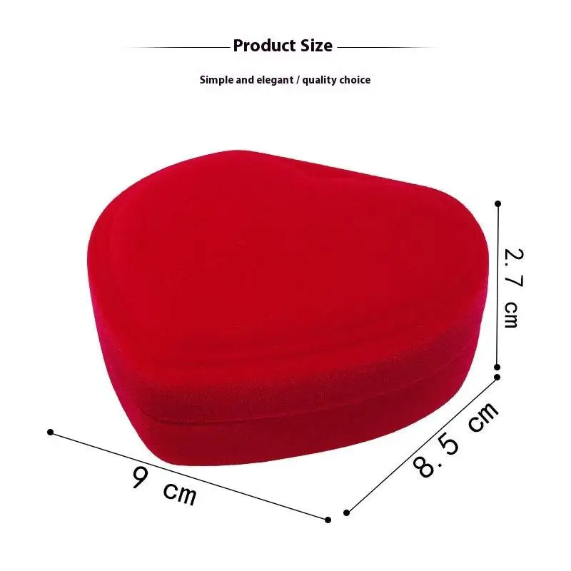 Flocking Gold Buckle Jewelry Box Red Velvet