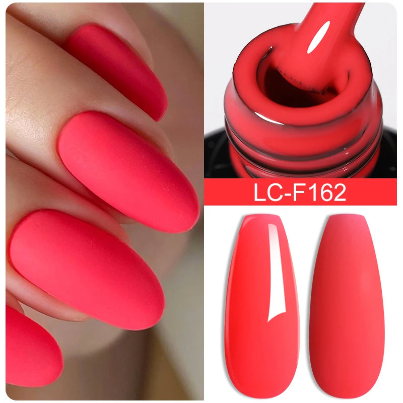 Zenat Bright Red Sparkling Glitter Gel Nail Polish