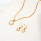 Zenat 3 Pcs Heart Pendant Jewelry Set Of Earring Pendant Necklace