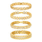 Bracelet 14K Gold Plated Cubic Zirconia Chunky Adjustable