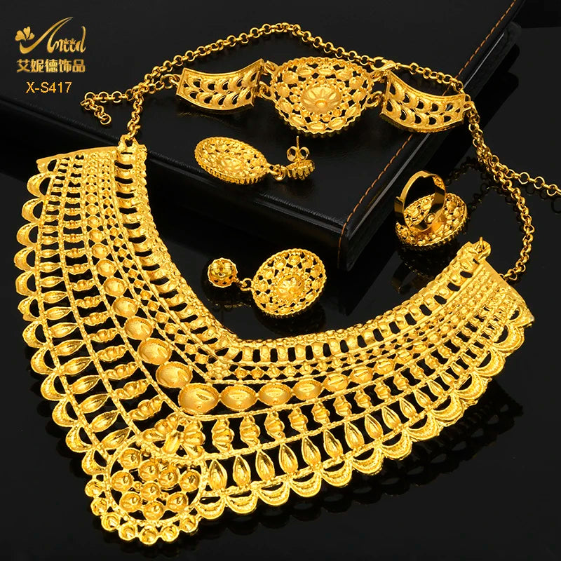 Zenat Luxury Indian style Jewelry Sets 24K Golden