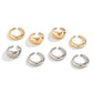 Zenat 8-Piece Chunky Mixed Metal Rings Set