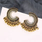 Zenat Colorful CZ Tassel Semicircle Jhumka