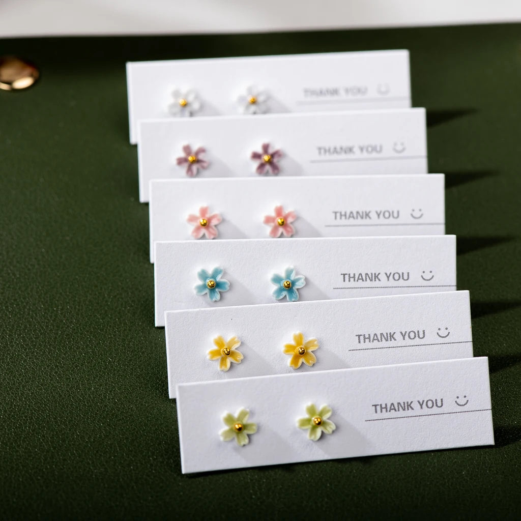 Zenat Handmade Multicolor Ceramic Flower Earrings