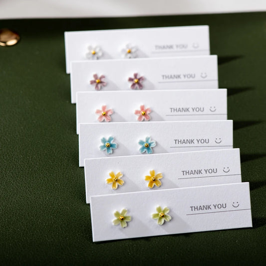 Zenat Handmade Multicolor Ceramic Flower Earrings