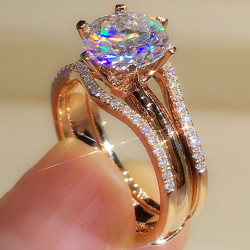 Zenat Unique Rose Gold Color Rings – Women