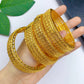 Bridal 24k Gold Color Round Bangles Adjustable