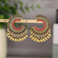 Zenat Colorful CZ Tassel Semicircle Jhumka