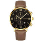 Zenat Geneva Wristwatch Alloy Case Leather
