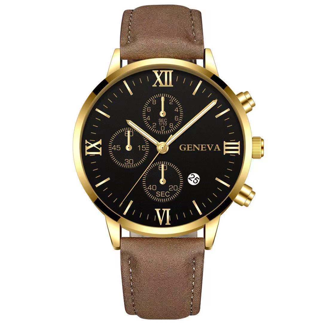 Zenat Geneva Wristwatch Alloy Case Leather