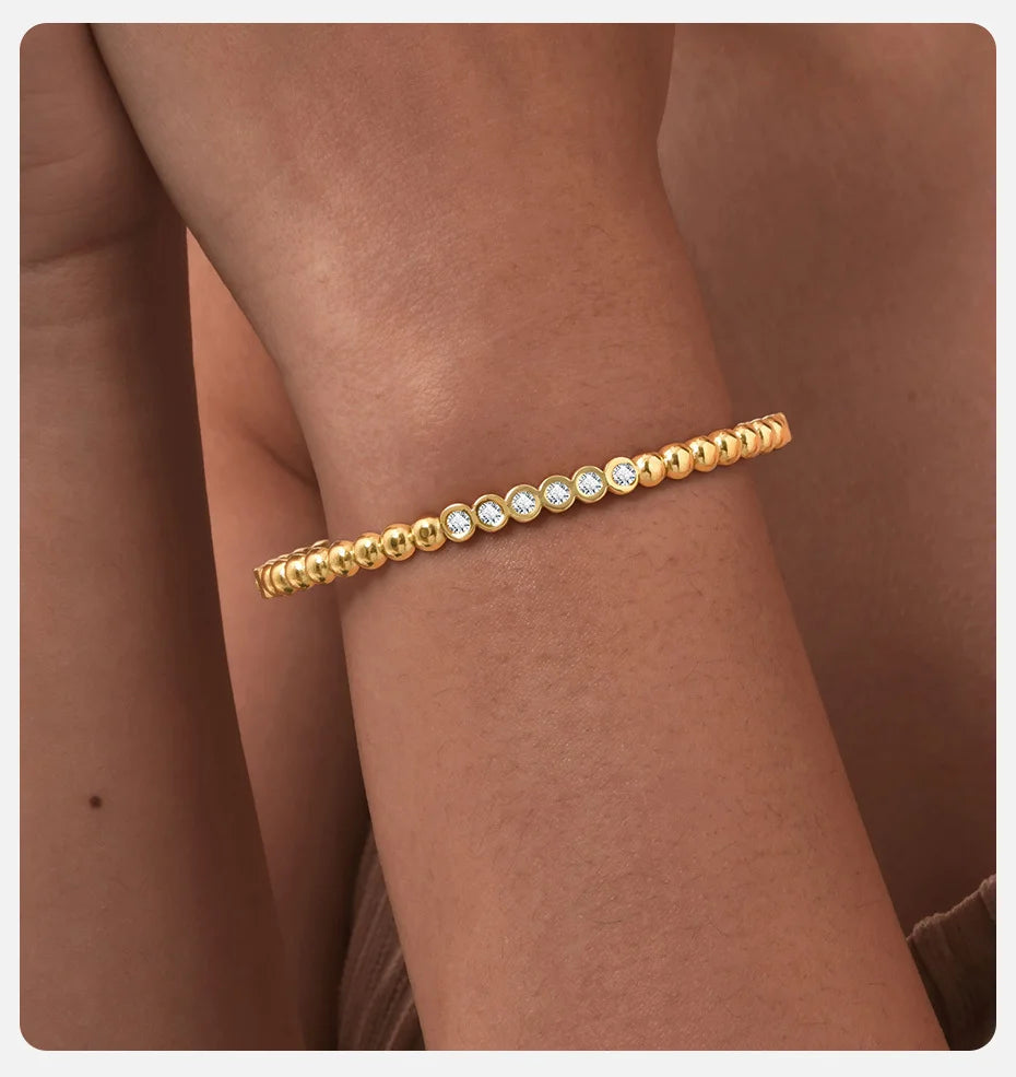 Vnox Romantic Zircon Bracelet For Women No Fading