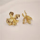 Zenat Golden Woven Clip-On Earrings – Geometric Non-Pierced