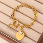 Zenat No Fade Stainless Steel Gold Plated Bracelet