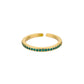 Zenat Mini Green Zircon Adjustable Ring