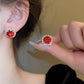 Luxury Green Rhinestone Necklace Stud Earrings For Women Crystal Choker Necklaces Ladies Fashion Weddings Banquet Jewelry Set