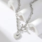 Zenat Double Heart Necklace Bracelet 316 Stainless Steel