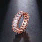 Luxury Female White Crystal Stone  Ring Irregular Zirconia Wedding Rings for Women Trendy Geometric Zircon Engagement Ring