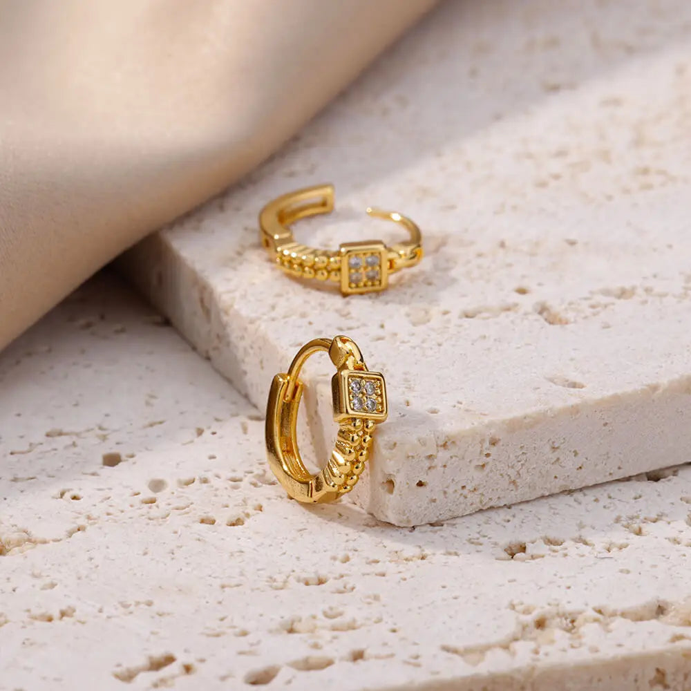 Stainless Steel Evil Eye Earrings for Women 2024 Trend Gold Color Round Circle Hoop Earrings Luxury Wedding Jewelry aretes
