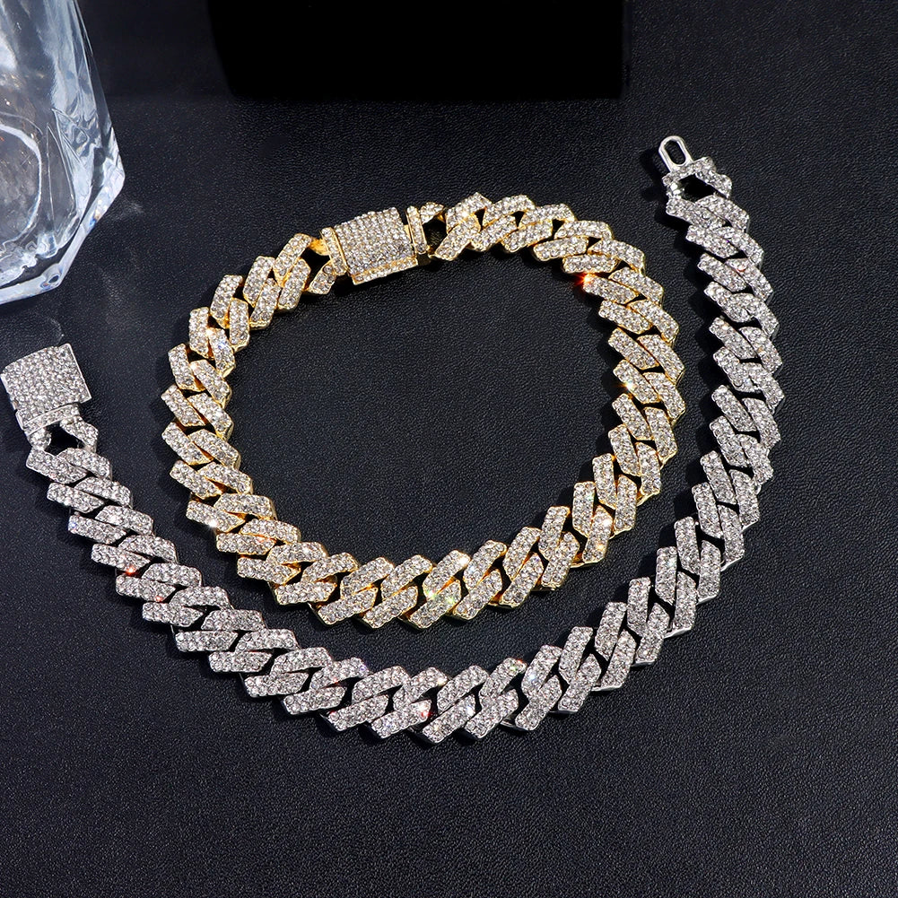 Zenat Iced Out Chunky Cuban Anklet for Women
