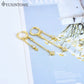 Zenat 925 Silver Star Hoop Earrings – Multi-Pendant Chain
