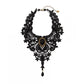 Zenat Vintage Black Lace Bead Gothic Necklace